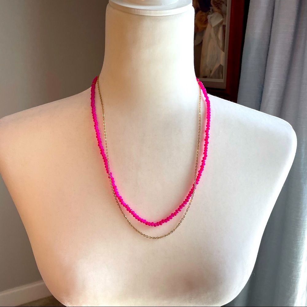 Hot pink necklace